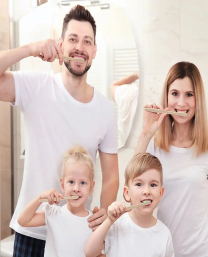50/100Pcs Bamboo Children's Soft Bristled Toothbrush is Naturally Biodegradable And Reduces Plastic Waste,Making It Very Suitabl Beauty World Shop