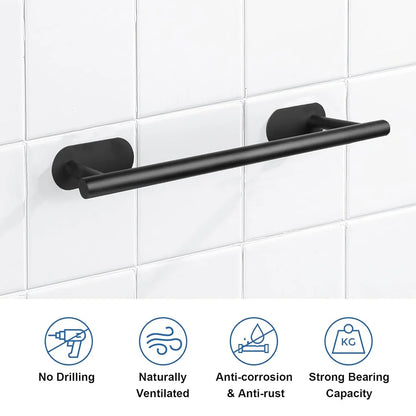 40cm Wall Hanging Towel Holder Stainless Steel Self Adhesive Towel Rail Without Drilling Towel Rack for Bathroom Kitchen Beauty Trend Shop
