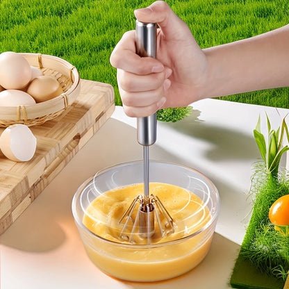 Stainless Steel Egg Beater Durable Semi-Automatic Mixer for Effortless Egg Cream Mixing Stirring and Beating for Kitchen Baking Beauty World Shop