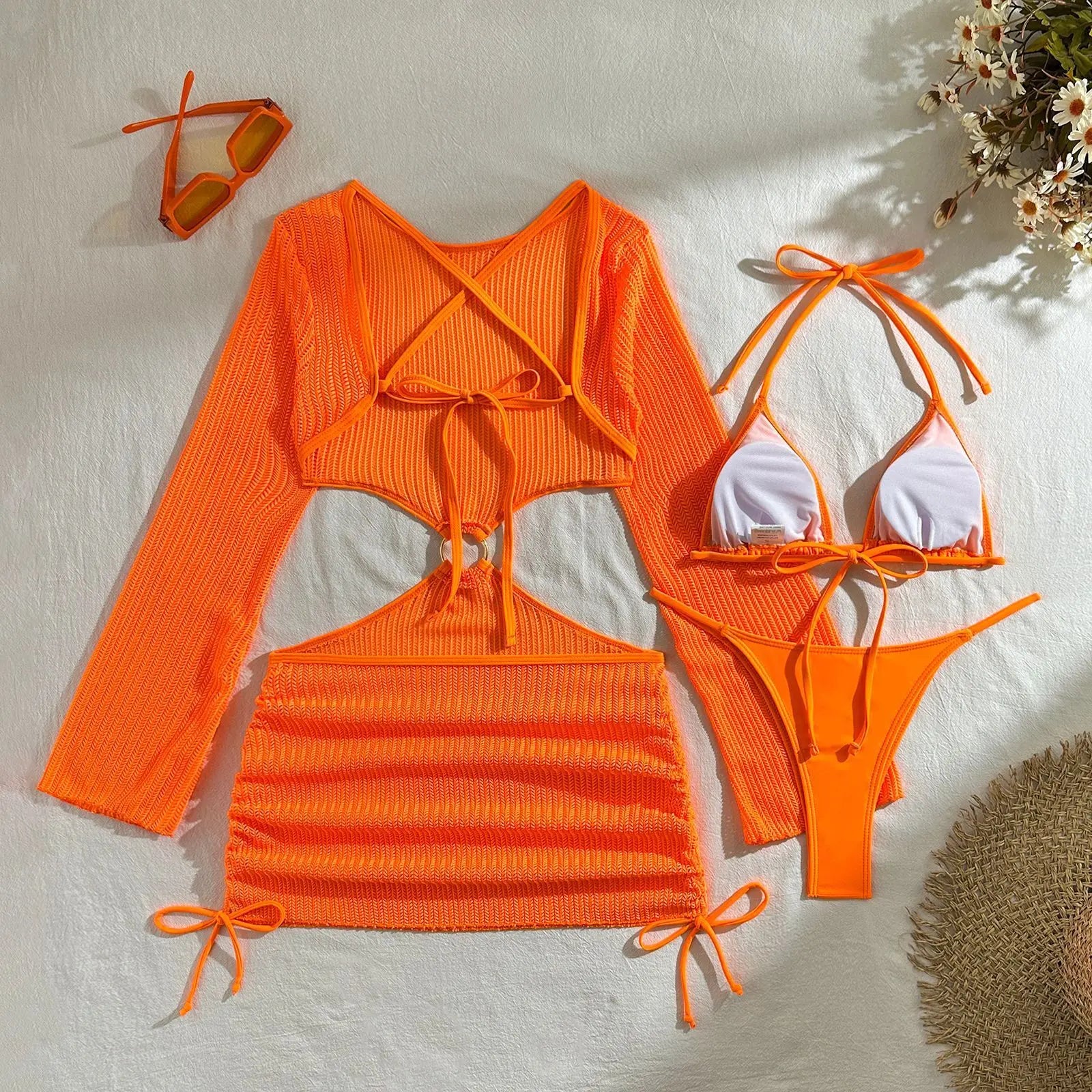 2026 Sexy Bikinis Female Swimsuits Women's Three-Piece Swimwear Beach Swim Wear Bathing Suits Brazilian Bikini Set Pool Bather Beauty World Shop