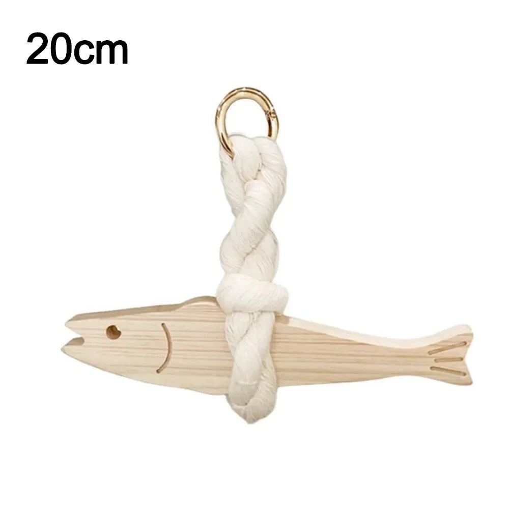 Wall Wooden Door Pendant Ultra-thin Tree Fish Ornament Lightweight Saves Space Wall-mounting Fish Hangable Pollack Charm Crafts Beauty World Shop