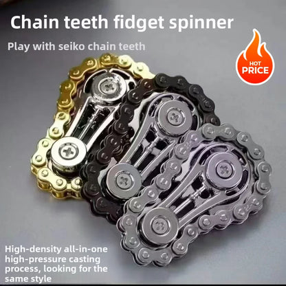 Sprocket Flywheel Flywheel Flying Top Flying Disk Anti-Anxiety Ornaments Metal Bicycle Chain EDC Rotating Flying Disk Adult Toy Beauty World Shop