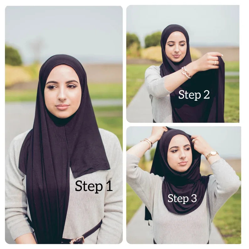 Good Stitch Stretchy Jersey Scarf Jersey Hijab Instant Hijab Plain Muslim Shawls Supplier Turban HeadWraps Foulard Femme Beauty World Shop