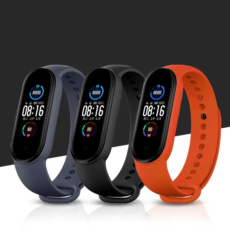 official Silicone Strap For Xiaomi Mi Band 4 5 6 7 Bracelet Sport Watch Wristband Miband4 miband7 Correa Mi band 3 4 5 6 7 Band Beauty Fashion