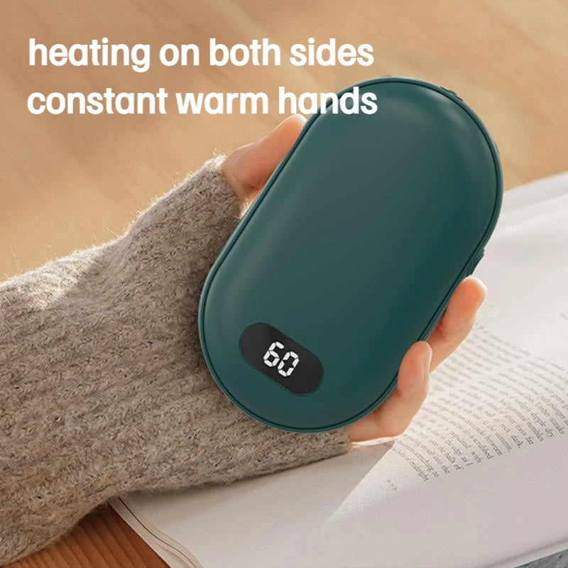 USB Rechargeable Hand Warmer Power Bank 2-in-1 Mini Electric Heater High-Capacity Pocket Warmer Winter Gift for Cold Weather Beauty World Shop