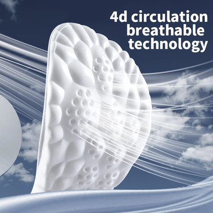 4D Cloud Technology Sports Insoles for Shoes PU Sole Soft Breathable Shock Absorption Cushion Running Orthopedic Care Insoles Beauty World Shop