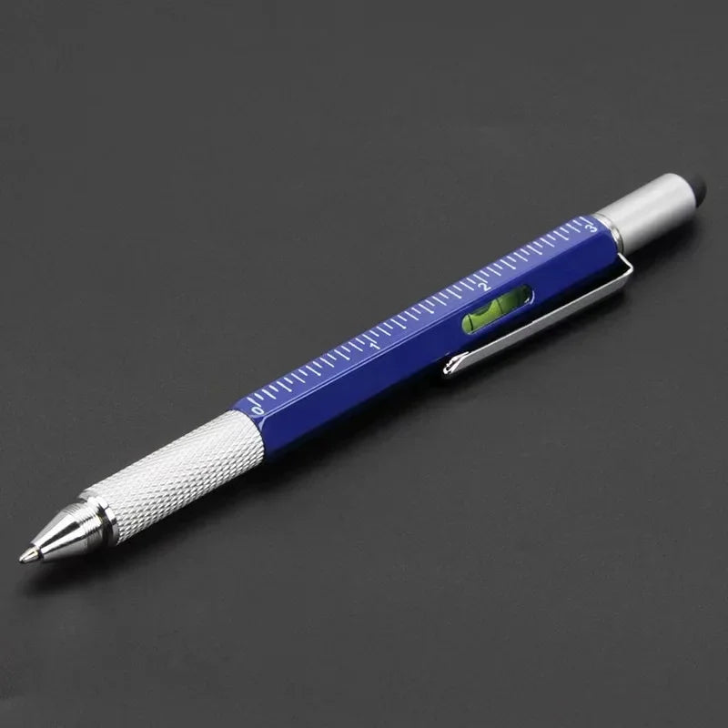 7 in 1 Multifunctional Pen Touch Screen Stylus Capacitive Pen with Screwdriver Ruler Levelgauge Refillable Ballpoint Pencil Tool Beauty World Shop