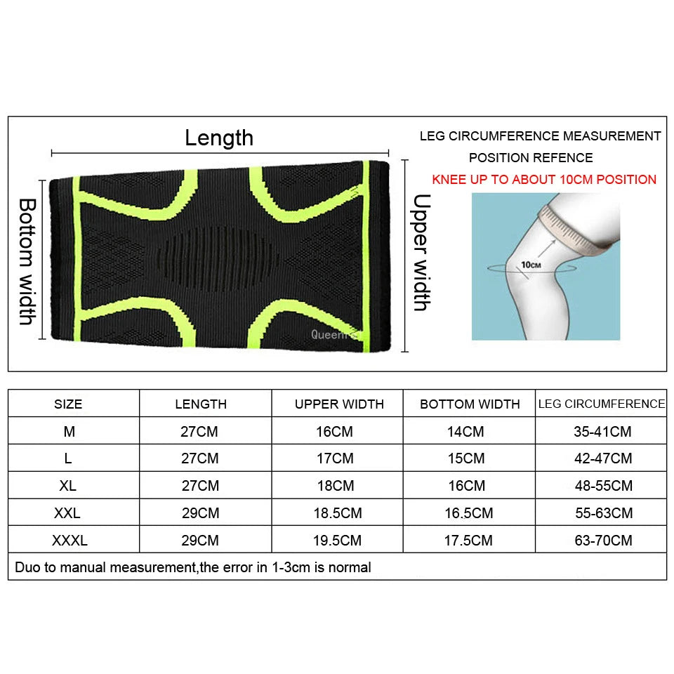 1pc Knee Brace Knee Sleeve Support For Men And Women Knee Pads For Running, Hiking Meniscus Tear Arthritis Joint Pain Relief Beauty World Shop