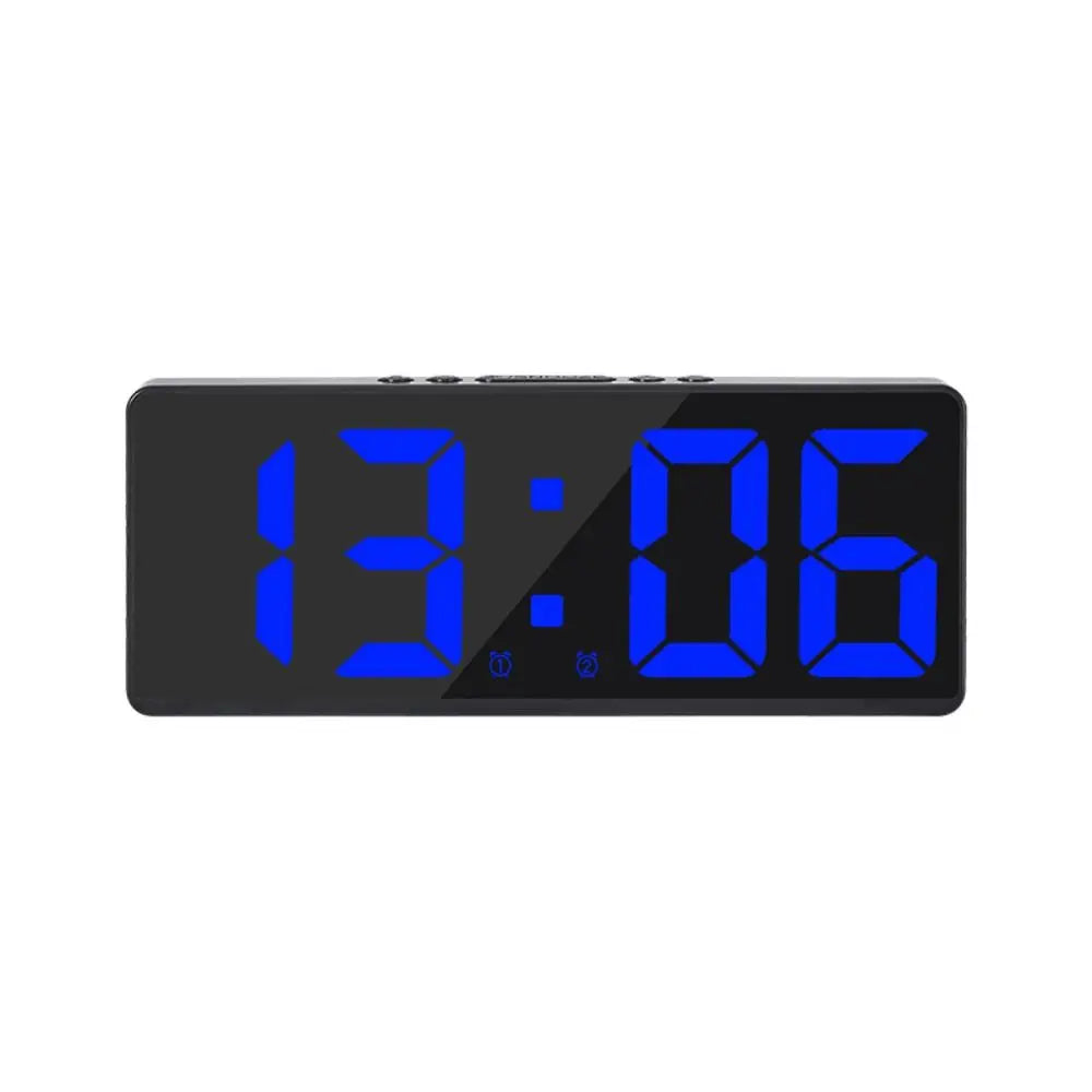 Creative Number Clock Color Nightlight Temperature Calendar Alarm Clock LED Large Number Electronic Clock Backlight Home Decor Beauty World Shop