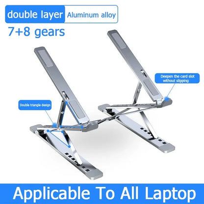 Laptop Stand For Macbook Folding Adjustable Aluminum Computer Pc Tablet Stand Notebook Tablelaptop Holder Heat Dissipation Beauty World Shop