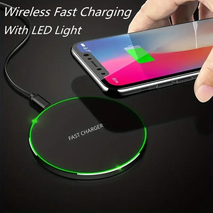 30W Wireless Charger For iPhone 15 14 13 12 X Pro Max Induction Fast Charging Pad Dock Station For Samsung S23 S22 Xiaomi Huawei Beauty World Shop