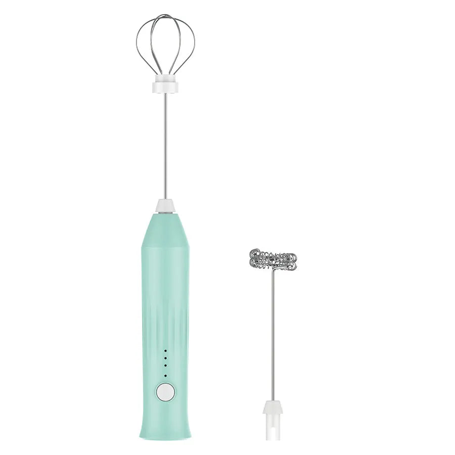 MINI Milk Frother USB Rechargeable 3 Speeds Foam Maker Coffee Whisk Mixer Electric Handle Blender Egg Beater Beauty World Shop
