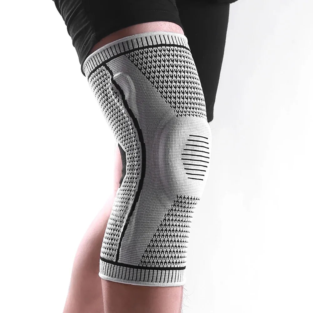 1PC Silicone Knee Pads Strap Patella Medial Support Meniscus Compression Knee Braces for Running Sport Knee Protection Beauty World Shop