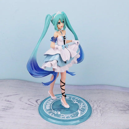 New 20cm Desktop Cute Hatsune Miku Kwaii Style Anime Figure Toys PVC Model Collector Doll Birthday Gift Beauty World Shop