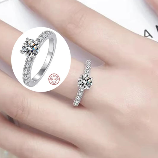 Cbtb Exquisite D Colur 1-3 Carat Moissanite Four Claw Ring for Women Wedding Eternal Jewelry Beauty World Shop