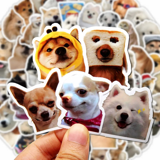 10/50/100pcs Funny Dog Stickers Cartoon Cute Decals Toy Stationery Guitar Phone Bicycle Laptop Luggage Car Graffiti Kids Sticker Beauty World Shop