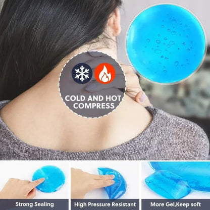 4pcs Reusable Gel Ice Pack Hot Cold Compress, Small Round Ice Packs for Body Pain Relief, Perfect for Family & Travel Use Beauty World Shop