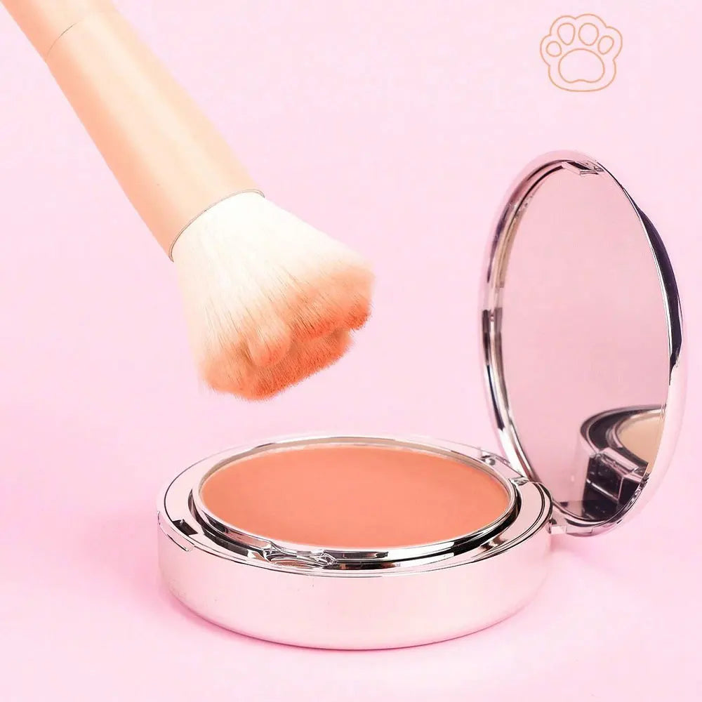 1pc New Cat Paw Blush Brush With Storage Box, Professional Makeup Tool Suitable For All Skin Types Beauty World Shop