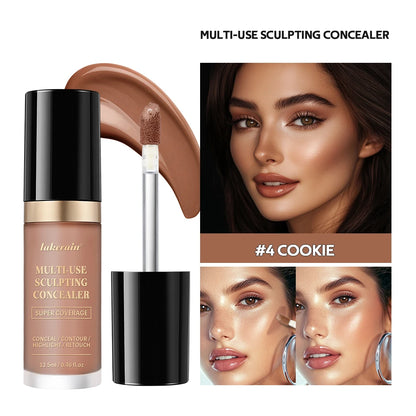 Long-lasting Coverage Concealer Matte Foundation Multi-Use Cream Oil Free Highlight and Retouch Face Makeup Products for Women Beauty World Shop