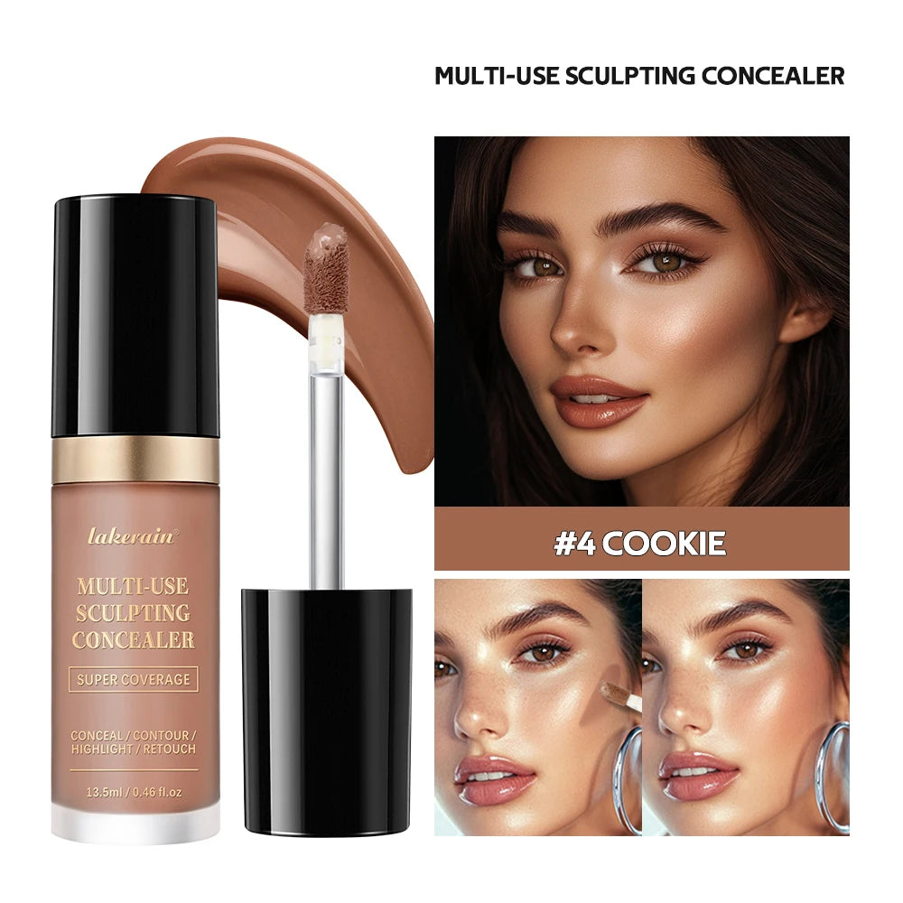 Long-lasting Coverage Concealer Matte Foundation Multi-Use Cream Oil Free Highlight and Retouch Face Makeup Products for Women Beauty World Shop