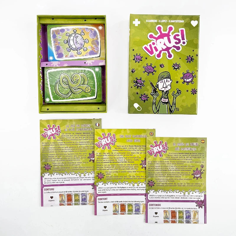 Virus 1 2 3 Board Game: The Ultimate Contagiously Fun Game for Family Parties in Spanish & English Beauty World Shop