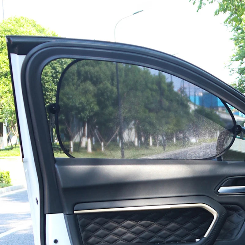 SEAMETAL Car Sun Shade Side Window Curtain Front Rear Window Sunshade Summer UV Blocking Suction Cup Car Sun Protection Curtains Beauty World Shop