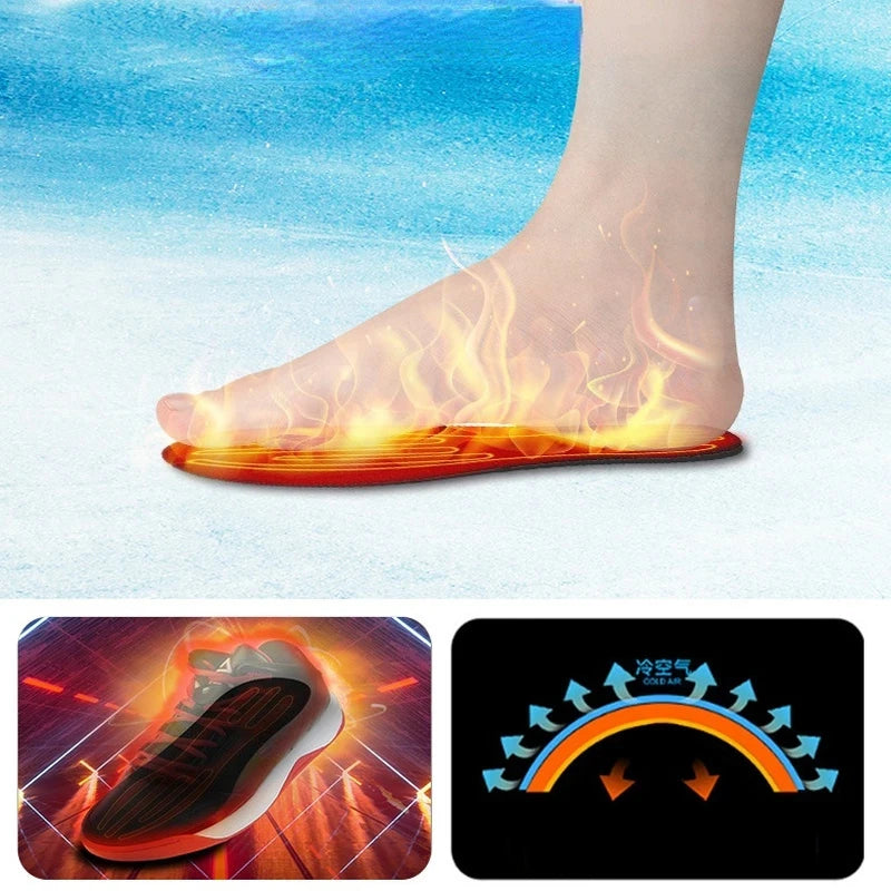 Winter Electric Heated Insoles USB Heating Feet Warmer Thermal Shoes Sock Pad Heated Insoles Washable Full Foot Fever Unisex Beauty World Shop
