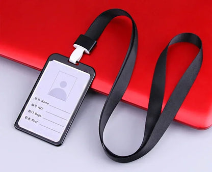 1 Pcs Aluminum Alloy Card Cover Case Bank Business Work Card Holder with ABS Retractable Badge Reel Credit ID Card Badge Bag Beauty World Shop