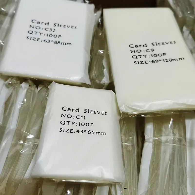 100pcs/set Various Sizes Transparent Card Sleeves Magic Card Game Tarot  Poker Cards Protector Board Game Card Sleeves Beauty World Shop