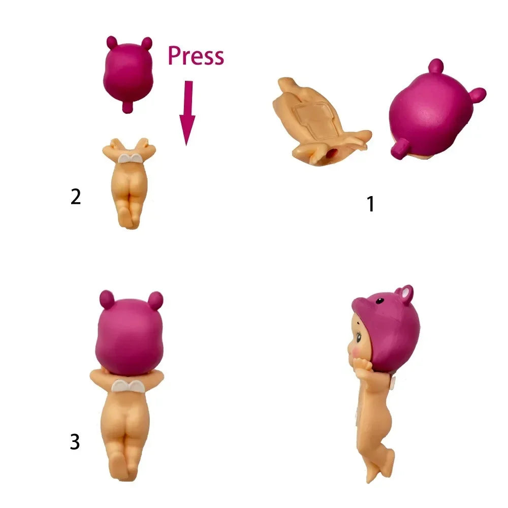 Angel Hippers Animal Blind Box Anime Figures Cute Doll Toy Office and Room Decor Doll Toy Children's Birthday Surprises Bag Gift Beauty World Shop