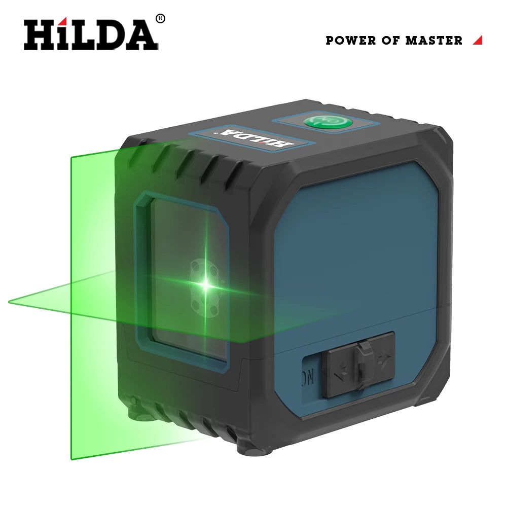 HILDA 2-Line Green Laser Level Self-Leveling Cross Line, Mini Size USB Charging Convenient to Carry High Visibility Beams Beauty World Shop