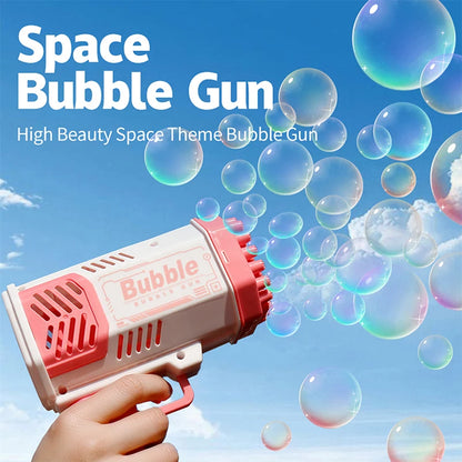 40 Hole Rocket Launcher Handheld Portable Electric Automatic Bubble Gun Party Birthday Gift Toy(without Bubble Water) Beauty Fashion