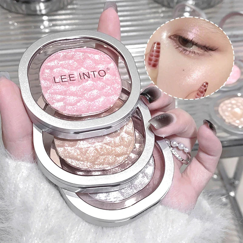 LEEINTO color-glowing high-gloss powder pearlescent powder brightens up the make-up eye shadow disc Beauty Trend Shop