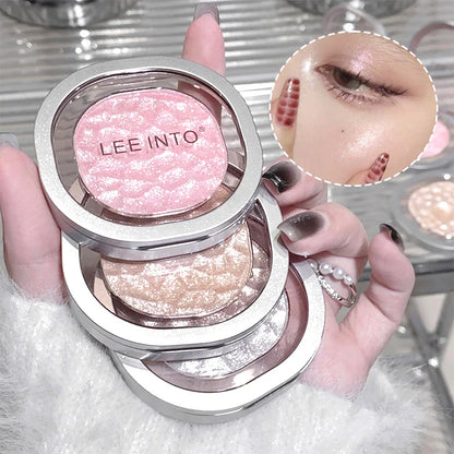 LEEINTO color-glowing high-gloss powder pearlescent powder brightens up the make-up eye shadow disc Beauty Trend Shop