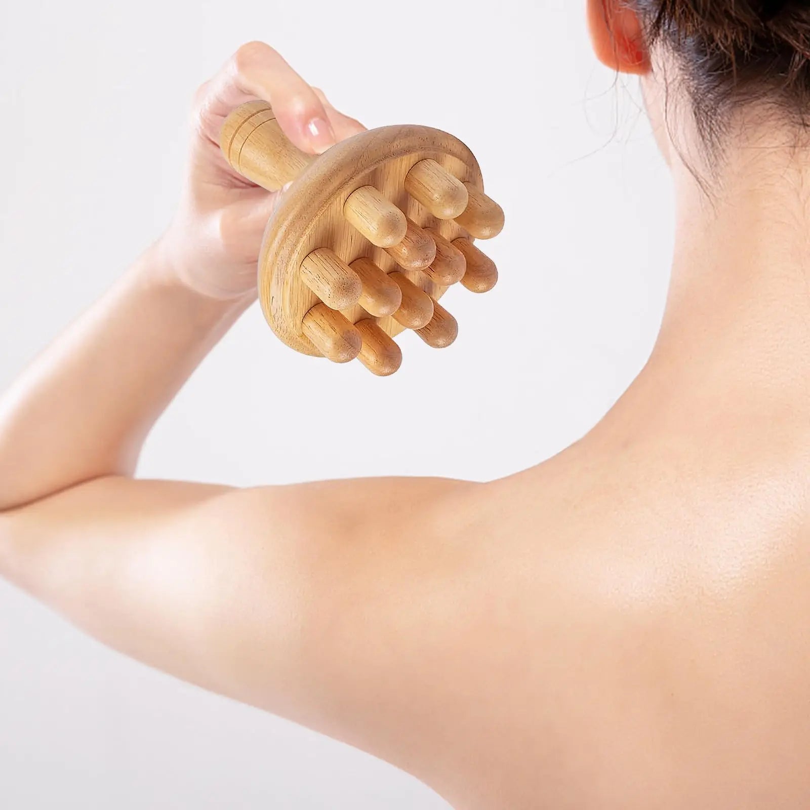 Wooden Mushroom Massager Manual Massage Tool, Wood Mushroom Massage Tools Muscle Tension Local Fat Gua Sha for Full Body Use Beauty World Shop