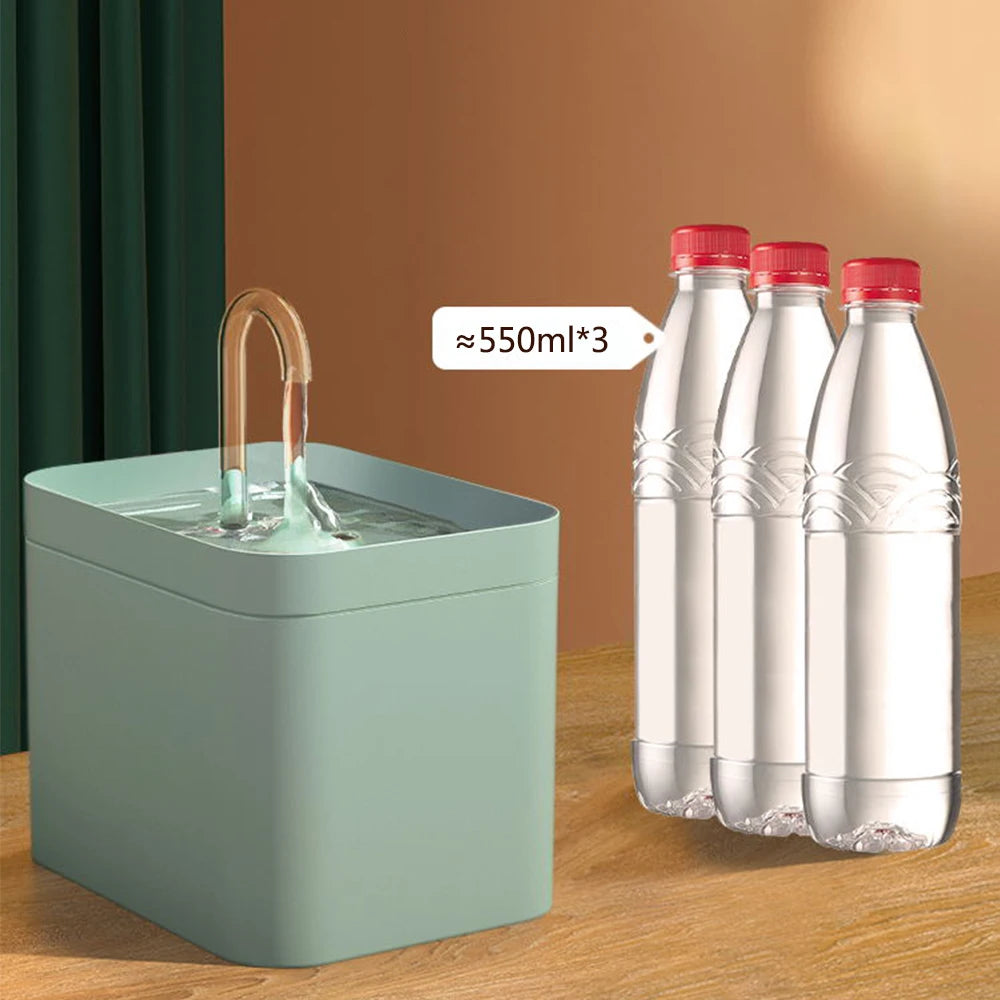 Pet Water Dispenser Auto Filter Electric Mute Cat Drinker 1.5L Recirculate Filtring Drinker for Cat Water Fountain Beauty World Shop