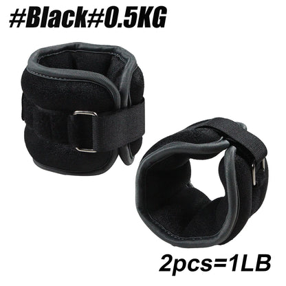 1Pair Adjustable Ankle & Wrist Weights (0.5kg/1kg) - Neoprene Leg Arm Straps for Running, Yoga - Strength Training for Women Men Beauty World Shop