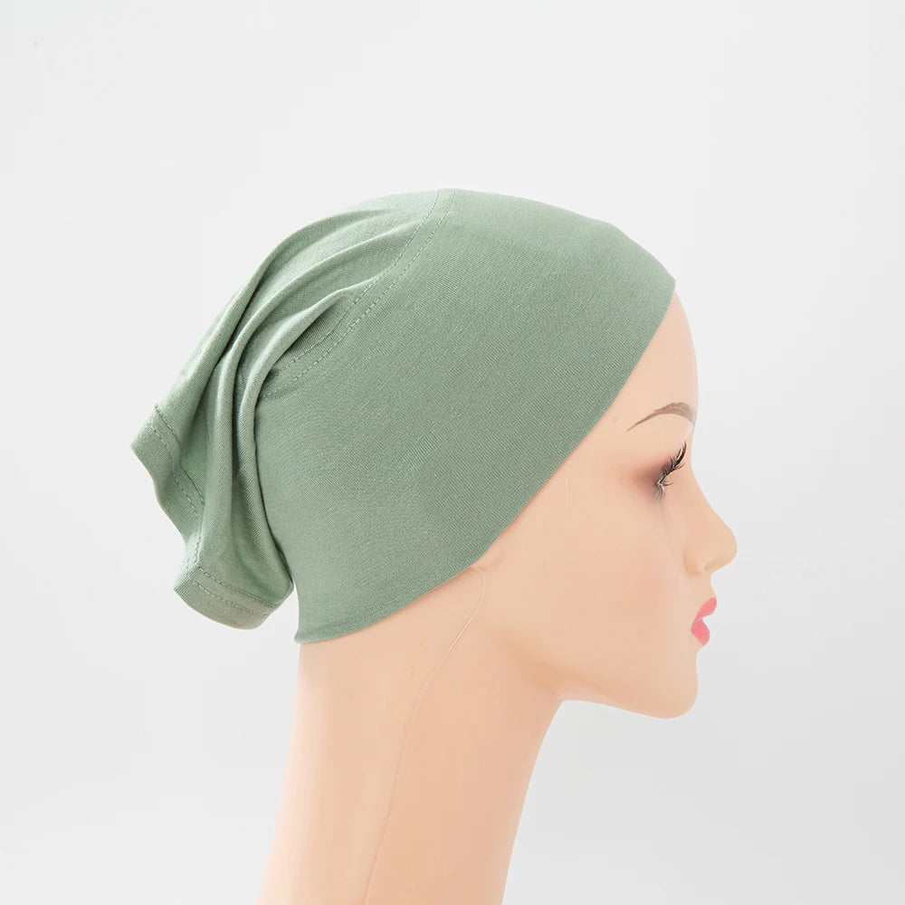 56colors Fashion Women Inner Hijab Tube Muslim Cap Bonnet Plain Islamic Underscarf Bamboo Jersey Undercaps Beauty World Shop