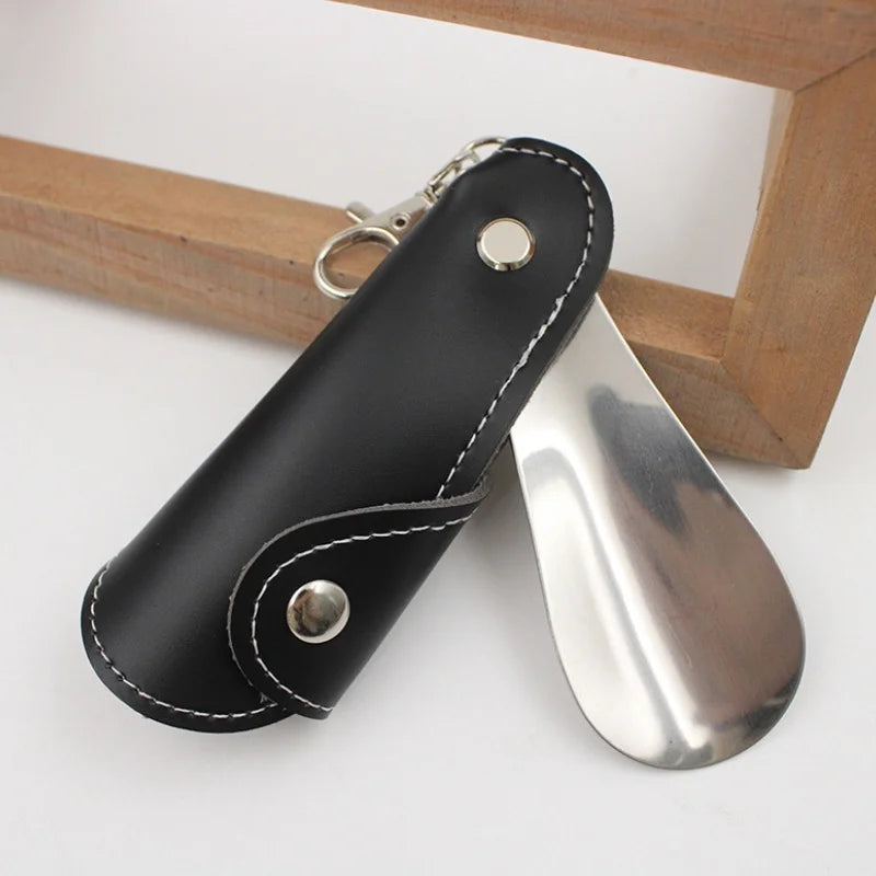 1PC Portable Keychain Shoe Horn, Stainless Steel Foldable Shoehorn for Home Travel Beauty World Shop