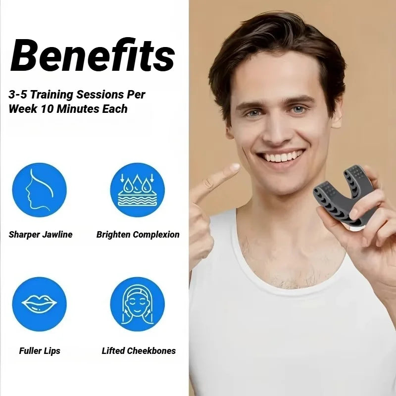 U Shape New Facial Jaw Exerciser And Neck Toning Jawline For Men Women Face Muscle Trainin Resistance Levels Double Chin Reducer Beauty World Shop
