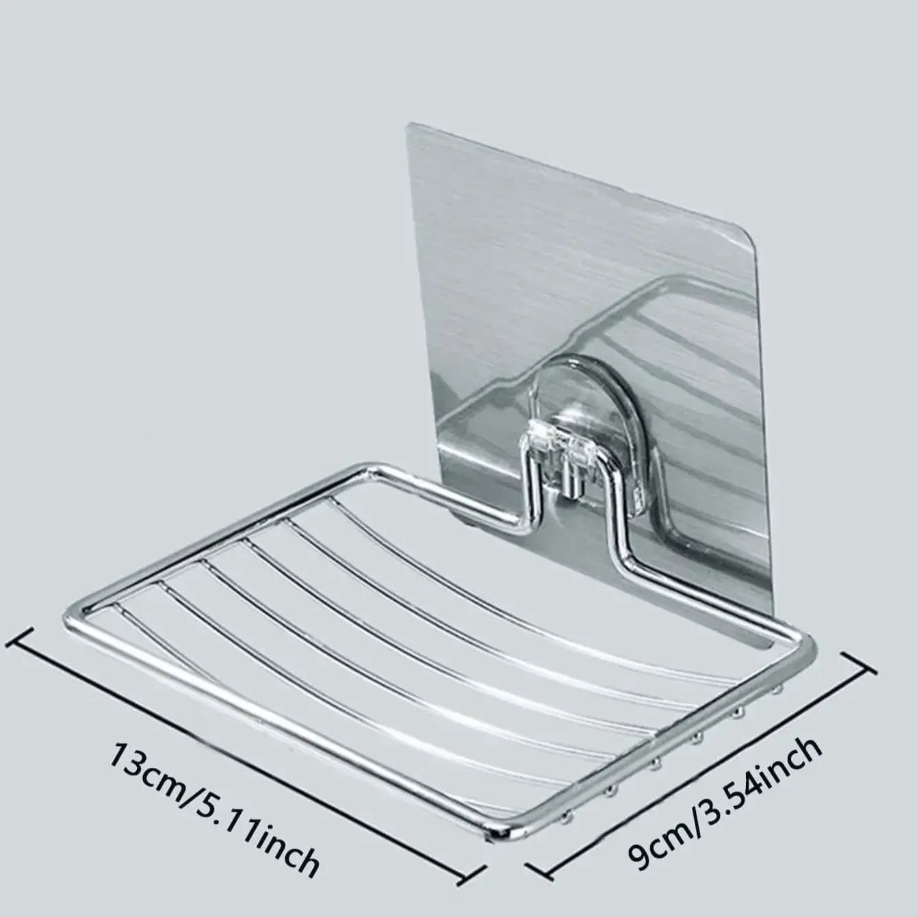 1pc-Stainless steel soap rack, wall mounted soap rack, drainage soap tray, simple soap storage rack in home bathroom Beauty World Shop