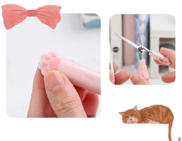 4Style Portable Folding Cat's Paw Scissors Stainless Steel Art Tool Multi-Function Pen-Shaped Scissors for Handbooks  Office Use Beauty World Shop