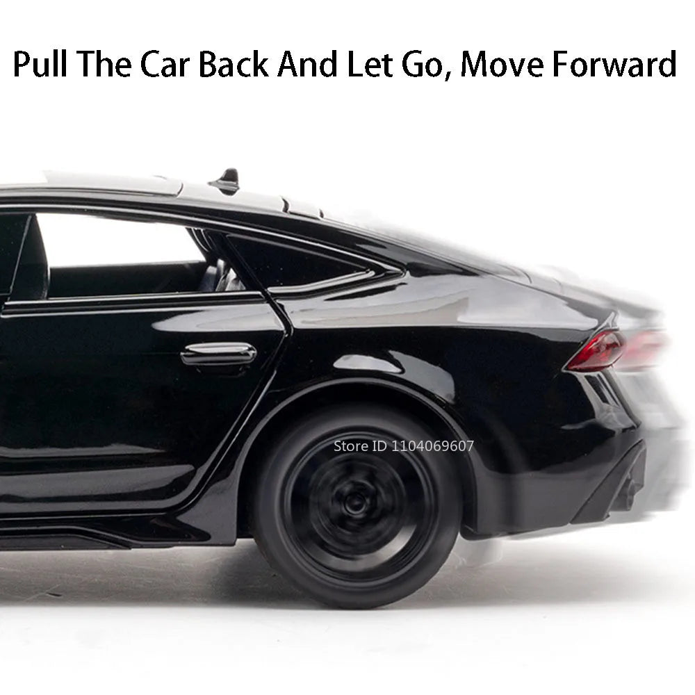 1:32 Audi RS7 Sportback Model Toy Cars Alloy Diecast 6 Doors Opened with Pull Back Rubber Tires Ornament Vehicle Toys Gifts Beauty World Shop
