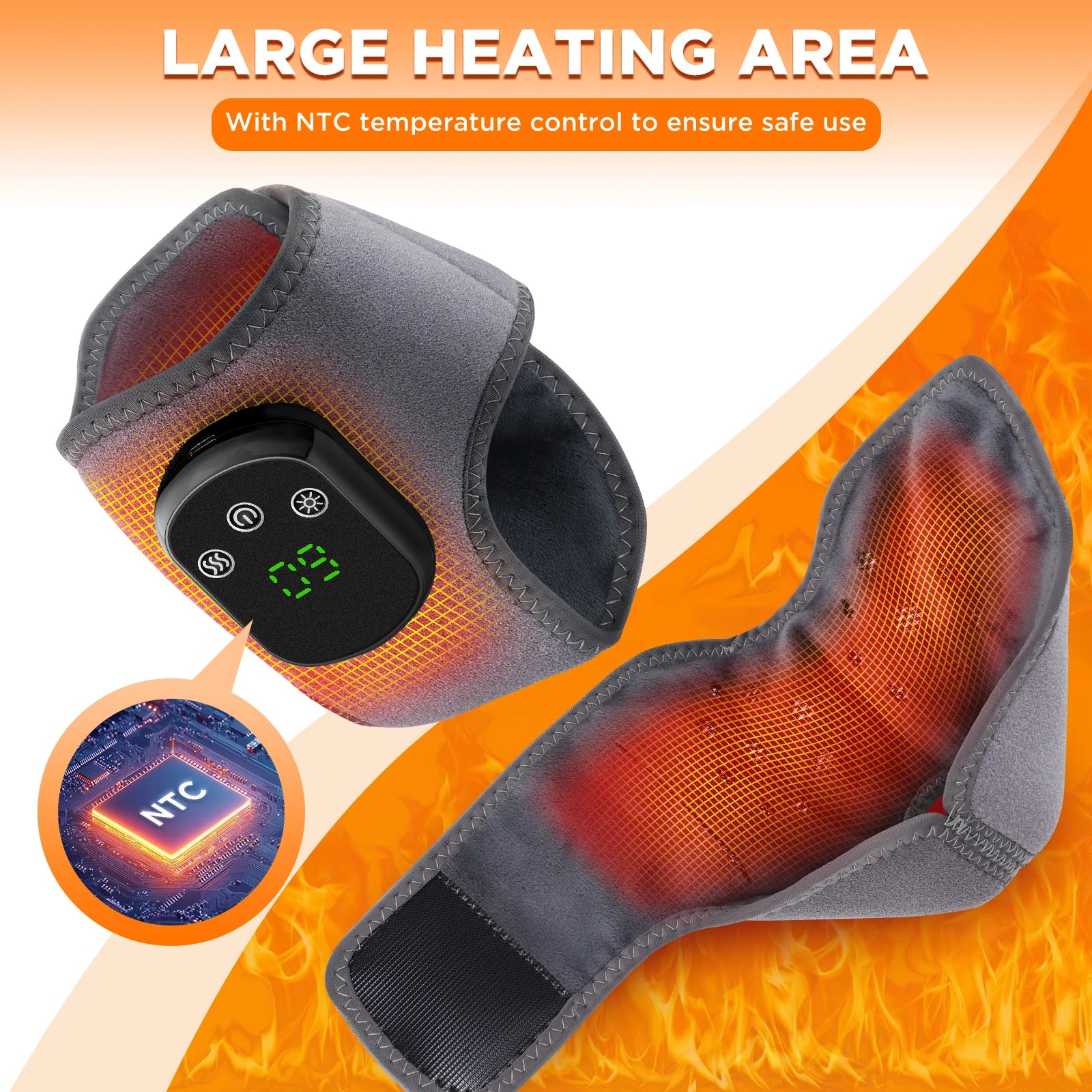 Cordless Heating Ankle Wrist Brace Vibration Massager Electric Hot Compress Massage Ankle Guard Wristband Hand Foot Protector Beauty World Shop