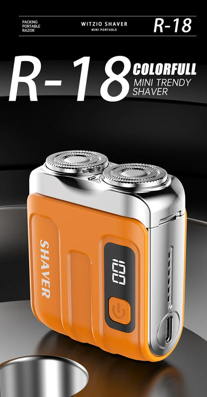 Mini Electric Smart Shaver Household Car Shaver Digital Display Dual Blade Rechargeable Shaver Powerful Beard Trimmer Tool Beauty World Shop