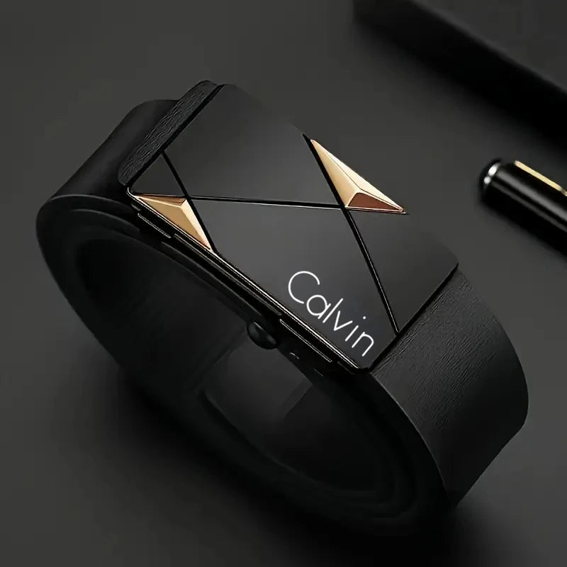 Stylish Men's PU Leather Belt - Fashion Belts for Daily Life, Leisure, Party, Festival, Work, and Business Automatic Buckle Beauty World Shop
