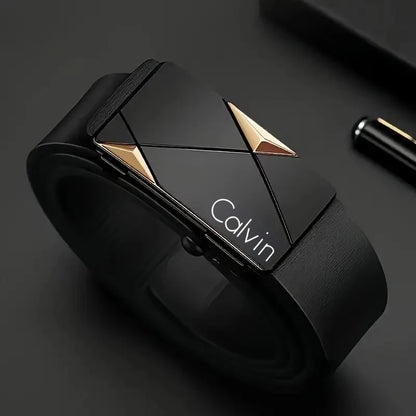 Stylish Men's PU Leather Belt - Fashion Belts for Daily Life, Leisure, Party, Festival, Work, and Business Automatic Buckle Beauty World Shop