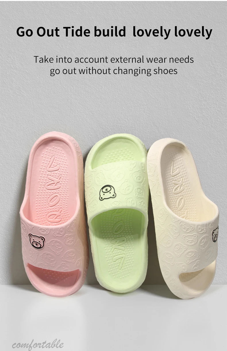 Non-slip Slippers Female Outer Wear 2024 New Bathroom Bathroom Indoor Home Sandals Female Summer Eva Beauty World Shop