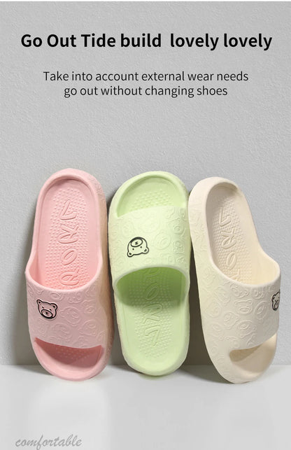 Non-slip Slippers Female Outer Wear 2024 New Bathroom Bathroom Indoor Home Sandals Female Summer Eva Beauty World Shop