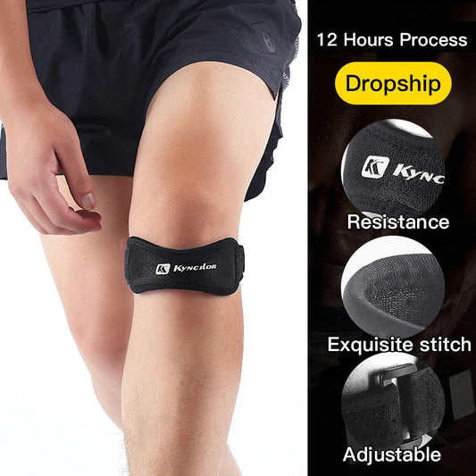 1PC Patella Kneecap Band Adjustable Silica Gel Knee Tendon Strap Protector Knee Pad Running Sports Cycling Gym Knee Support Beauty World Shop
